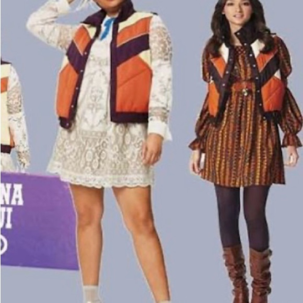 Anna Sui Orange and Black Vest